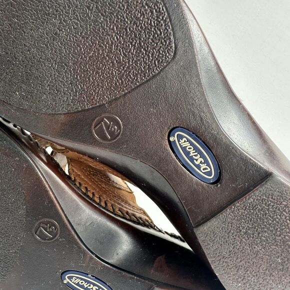 Dr. Scholl's Shoes Womens 7.5 Brown San Remo Leather Slide Sandals Wedge - Picture 10 of 12